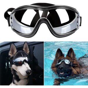 Dog Sunglasses Dog Goggles Adjustable Strap for Travel Skiing and Anti-Fog